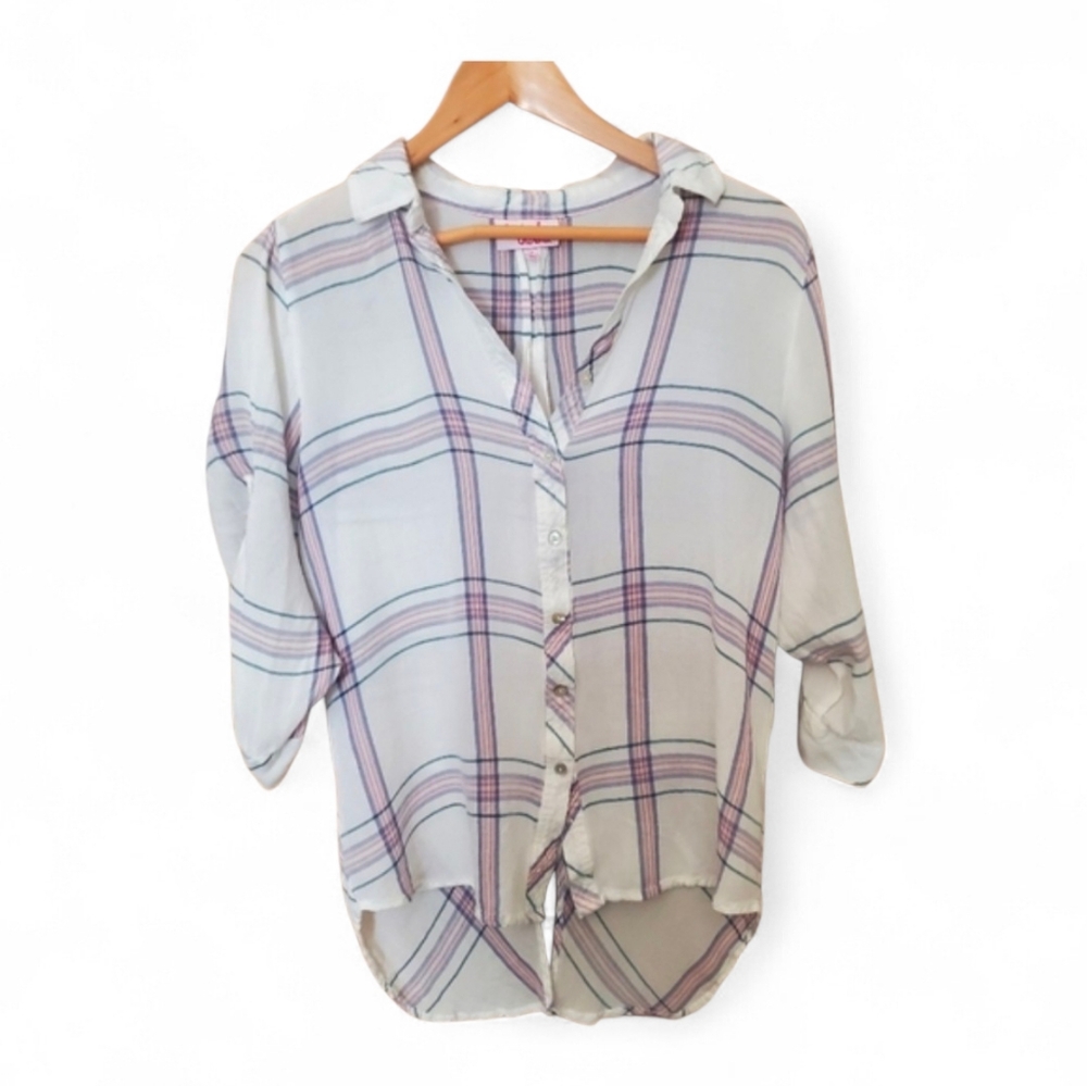HESTER & ORCHARD / ANTHROPOLOGIE Plaid Lightweight Button Down - Small